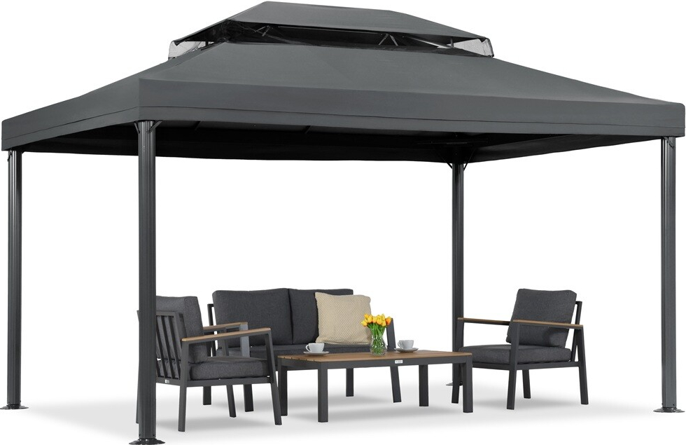 Garden Point zahradní pavilon Valencia 3x4 m Antracitový