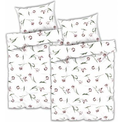 Livarno home povlečení z mikrovláknitého saténu tulipány 140x200 70x90 – Zboží Mobilmania
