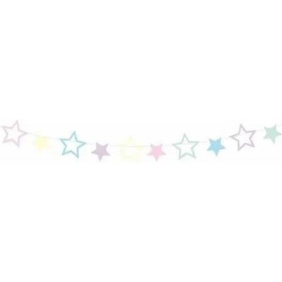 Girlanda hvězdy 2m 10 hvězd PartyDeco (Girlanda jednorožec - hvězdy 140 cm)