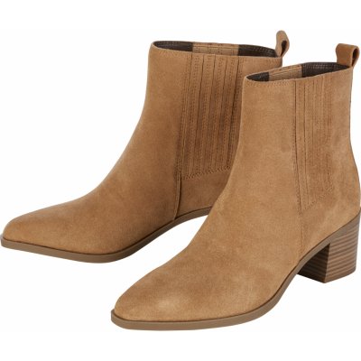 esmara dámská kožená kotníková obuv hnědá – Sleviste.cz