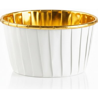 Cake Star Alobalové pevné košíčky na muffiny bílé se zlatým vnitřkem (50 ks) – Zboží Dáma