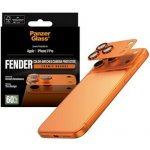 PanzerGlass Fender tvrzené sklo s kovovým rámečkem k ochraně čoček fotoaparátu pro iPhone 17 Pro - oranžové PG91919 – Zbozi.Blesk.cz