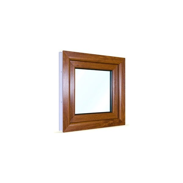 okno SkladOken.cz Okno jednokřídlé 60x60 cm , bílá|zlatý dub, otevíravé i sklopné, PRAVÉ