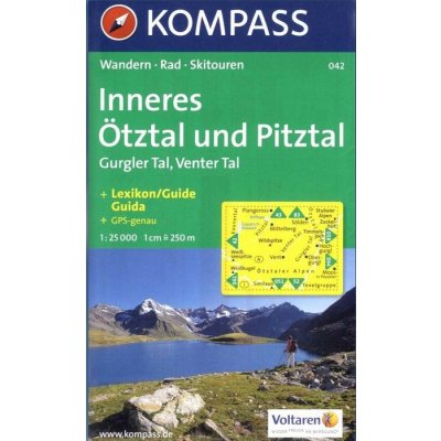 Inneres Ötztal, Gurgler Tal, Venter Tal, Pitztal (Kompass - 042) - turistická mapa