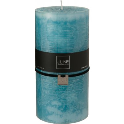 Oválná aqua modrá svíčka XXL - 10*10*20 cm - J-Line by Jolipa – Hledejceny.cz