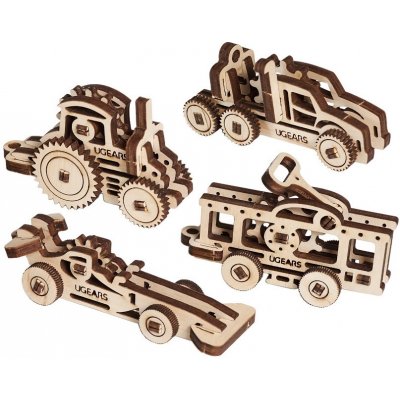 Ugears 3D mechanické puzzle U-Fidgety - hnací vozidla 36 ks – Zboží Mobilmania