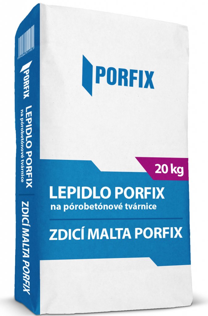 PORFIX Lepidlo na pórobetonové tvárnice - zdící malta PORFIX 20 kg