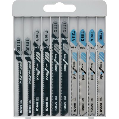 Bosch 2.607.010.630 10dílná sada pilových plátků pro kmitací pily Basic for Metal and Wood T 119 – Zboží Dáma