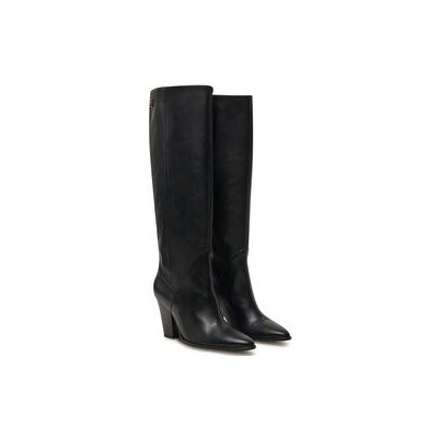 Tommy Hilfiger High Cowboy Heel Boot Leather FW0FW08296 Černá – Zboží Dáma