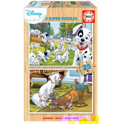 Educa Drevené pre deti Disney zvieratka 2 x 25 dílků – Zboží Mobilmania