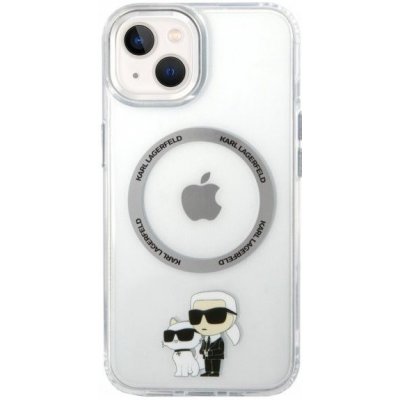 Pouzdro Karl Lagerfeld IML Karl and Choupette NFT s MagSafe iPhone 13 - čiré