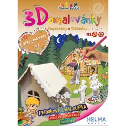 3D omalovánka A4 SET Perníková chaloupka