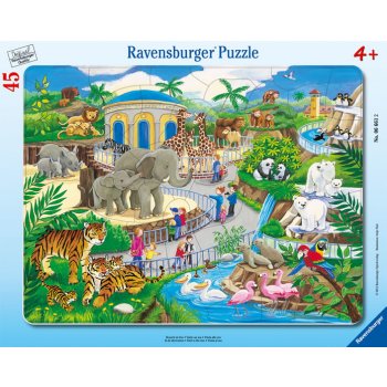 Ravensburger rámové Návštěva v ZOO 45 dílků