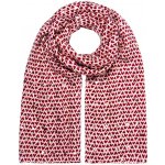 Biju lehký šál se srdíčky červený 7200805-3 JY5115-13 – Zboží Mobilmania