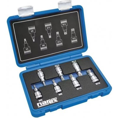 NAREX Sada hlavic 1/2 XZN M5-15 L55mm 7 dílná 443000959 – Zbozi.Blesk.cz