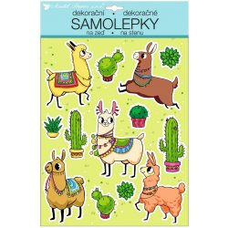 Anděl Samolepky na zeď barevné lamy s glitry 35 x 27 cm 10266