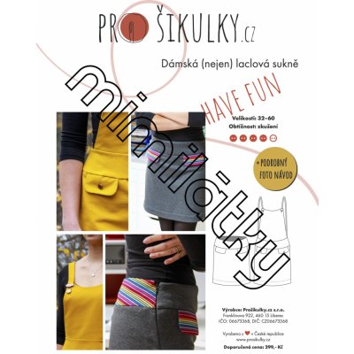 Dámská sukně HAVE FUN s laclem nebo bez | 32-46 - Česky – Zboží Dáma
