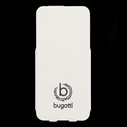 Pouzdro Bugatti Geneva Flip iPhone 5/5S/SE White