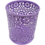 Drátěný stojánek na tužky kulatý, ornament - fialový – Hledejceny.cz