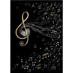 Papery Embosované přání do obálky Houslový klíč a noty – Hledejceny.cz