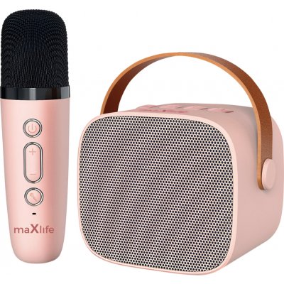 MAXLIFE MXKS 100 BT karaoke set růžový – Zboží Mobilmania