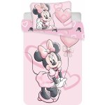 Jerry Fabrics povlečení Minnie Pink Heart 02 100 x 135 , 40 x 60 cm – Zboží Mobilmania
