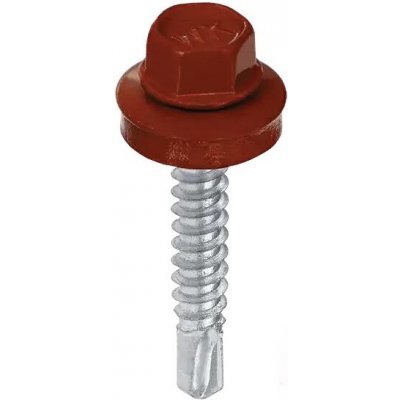 KLIMAS Šroub samovrtný WF 5,5 x 25 mm pro kotvení plechu do oceli 5 mm RAL 3009 250 ks – Hledejceny.cz