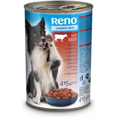 RENO Dog hovězí, kousky 415 g