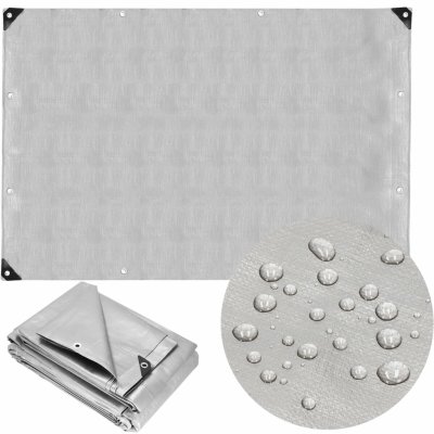Springros Krycí plachta s oky 4x5 m, extra silná 270g PE, šedá PROTECT GA2156-XG – Zboží Dáma