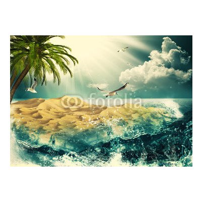 WEBLUX 53121953 Samolepka fólie Beauty Ocean Krása oceán krása přírodní pozadí pro váš design rozměry 200 x 144 cm – Zboží Mobilmania