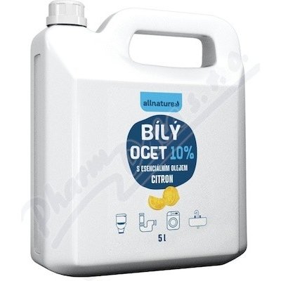 Allnature Bílý ocet 10% s esen.olej.citron 5 l – Zboží Dáma