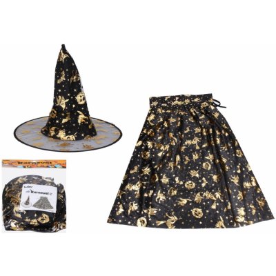 Set čarodějnice klobouk plášť – Zboží Mobilmania