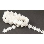 Vzdušná krajka kytička - smetanová - šířka 1,3 cm – Zboží Mobilmania