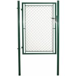 Jednokřídlá branka, pletivo, zelená, rozměry 1085x1550 mm, Zn+PVC – Sleviste.cz