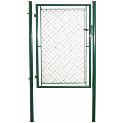 Jednokřídlá branka, pletivo, zelená, rozměry 1085x1550 mm, Zn+PVC – Sleviste.cz