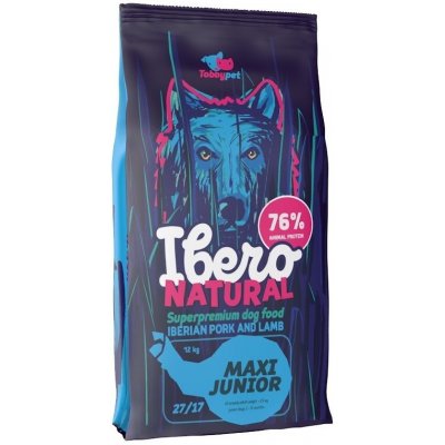 Ibero Natural Junior Dog Maxi Pork & Lamb 12 kg – Zboží Mobilmania