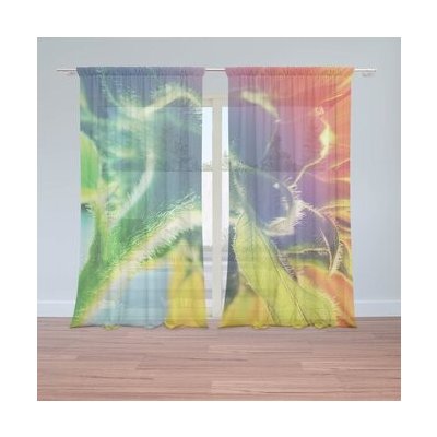 Sablio Záclony Duhová květina: 2ks 150x250cm – Hledejceny.cz