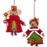 Kurt Adler Plstěná ozdoba myš 1 kus – Zboží Mobilmania