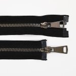Zip kovový 6mm tmavý nikl, délka 95cm (oboustranný) – Zboží Dáma