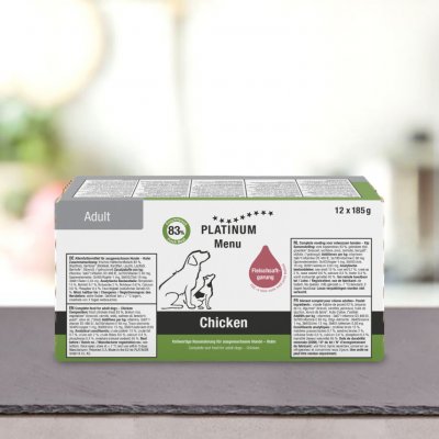 Platinum Natural Menu Adult Chicken 12 x 185 g – Sleviste.cz