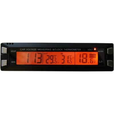 Teploměr IN/OUT + tester autobaterie + hodiny – Zboží Mobilmania