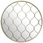 Chic Antique Mosazné antik kulaté kovové nástěnné zrcadlo Adria - Ø 85*3 cm - Chic Antique – Hledejceny.cz