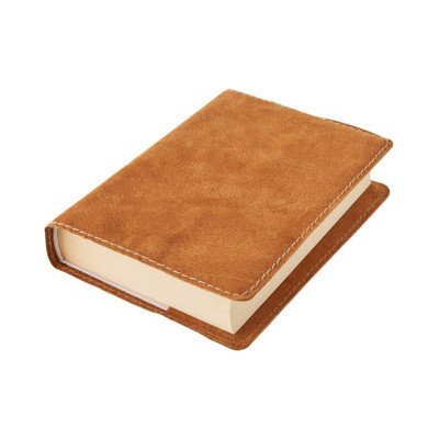 Kožený obal na knihu Klasik Medová semiš XL