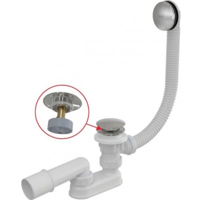 Alcadrain A504CKM vanový sifon Click-Clack kov – Sleviste.cz