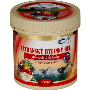 Topvet Tatranský bylinný masážní gel hřejivý 250 ml