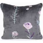 MKLuzkoviny.cz mikroplyš Exclusive Vlčí máky tmavě šedé 40 x 40 cm – Zbozi.Blesk.cz