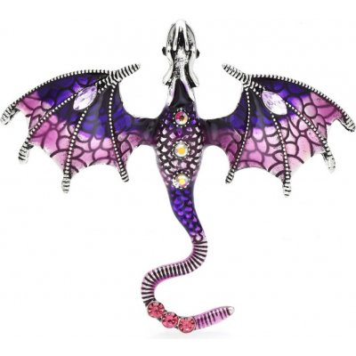 Amparo Miranda brož Dráček BD01 Fialová – Zboží Mobilmania