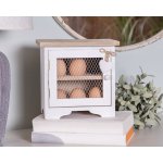 Clayre & Eef Dřevěná skříňka na vajíčka bílá 19 x 14 x 19 cm – Sleviste.cz