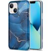 Pouzdro a kryt na mobilní telefon Apple PROTEMIO 42246 ART MARBLE Ochranný kryt Apple iPhone 13 BLUE