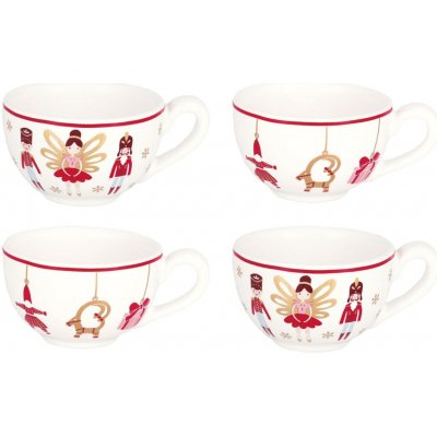 GREEN GATE Vánoční ozdoba Xmas gold mix set 4 ks bílá barva porcelán – Hledejceny.cz
